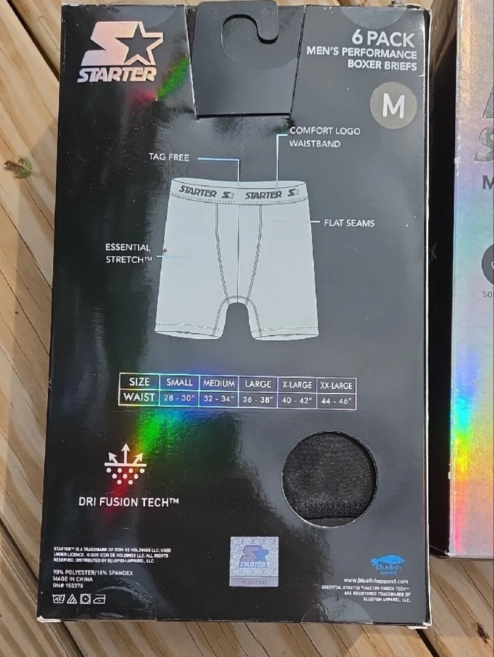 STARTER Men's Performance Boxer Briefs - Black